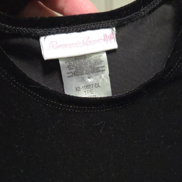 Bonnie Jean Black and Gold Formal Dress with Bow - Picture 4 of 6